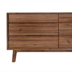 Gia 6 Drawer Dresser in Warm Pecan - dresser by LH Imports - Whats New Furniture Portland OR