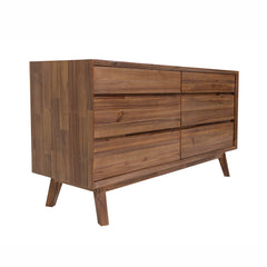 Gia 6 Drawer Dresser in Warm Pecan - dresser by LH Imports - Whats New Furniture Portland OR