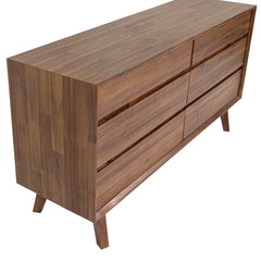 Gia 6 Drawer Dresser in Warm Pecan - dresser by LH Imports - Whats New Furniture Portland OR