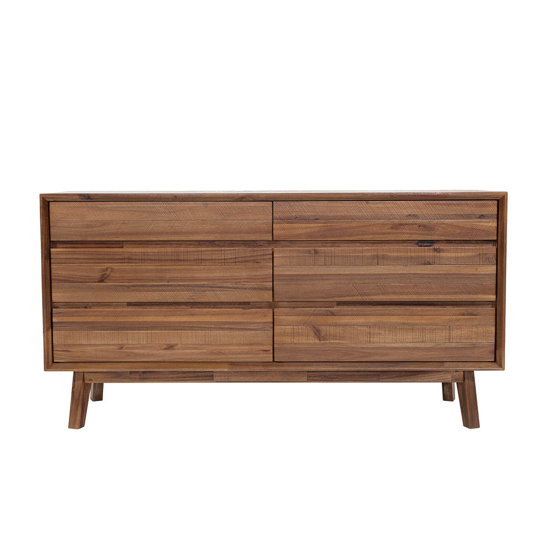Gia 6 Drawer Dresser in Warm Pecan - Whats New Furniture Portland