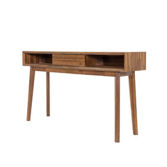 Gia Console Table in Warm Pecan front studio view - LH Imports - Whats New Furniture Portland OR