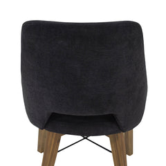 Gia Curved Dining Chair in Graphite Grey - dining chair by LH Imports - Whats New Furniture Portland OR