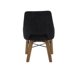 Gia Curved Dining Chair in Graphite Grey - dining chair by LH Imports - Whats New Furniture Portland OR