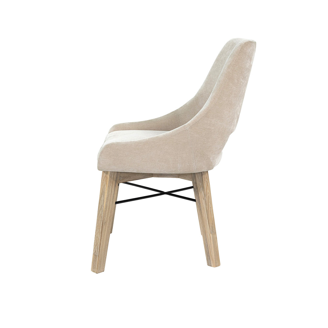 Gia Curved Dining Chair in Sand - dining chair by LH Imports - Whats New Furniture Portland OR