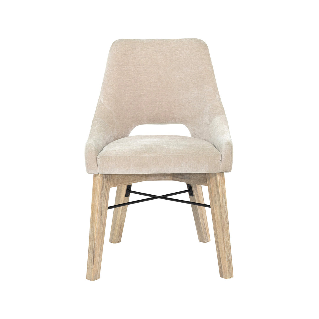 Gia Curved Dining Chair in Sand - dining chair by LH Imports - Whats New Furniture Portland OR