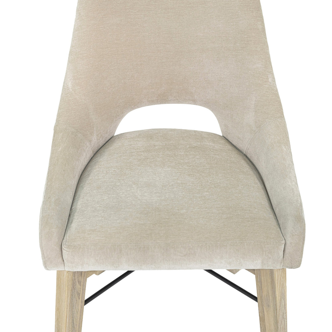 Gia Curved Dining Chair in Sand - dining chair by LH Imports - Whats New Furniture Portland OR