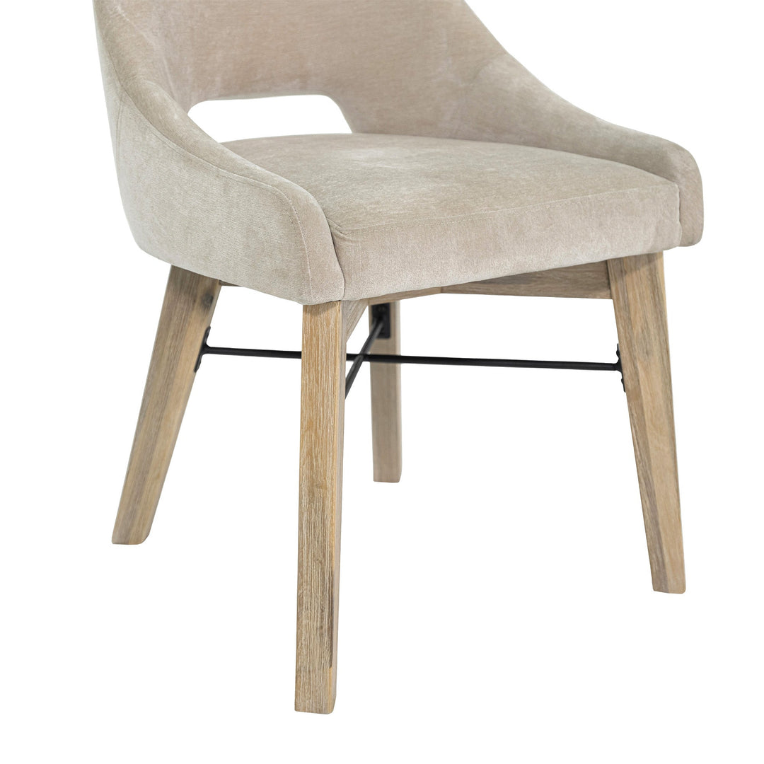 Gia Curved Dining Chair in Sand - dining chair by LH Imports - Whats New Furniture Portland OR