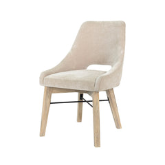 Gia Curved Dining Chair in Sand - Whats New Furniture Portland