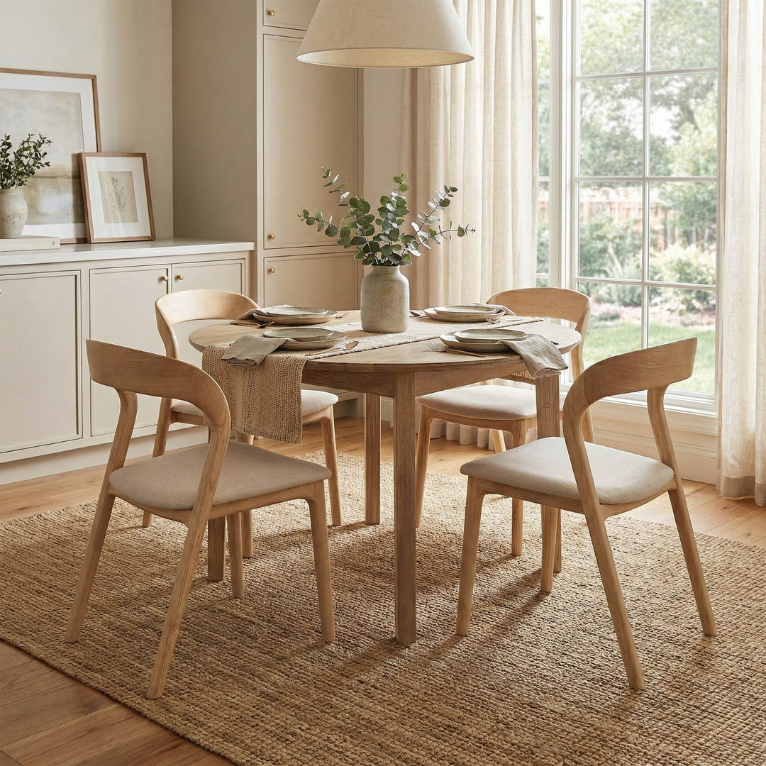 Gia Round Dining Table - Light Driftwood - Whats New Furniture Portland OR