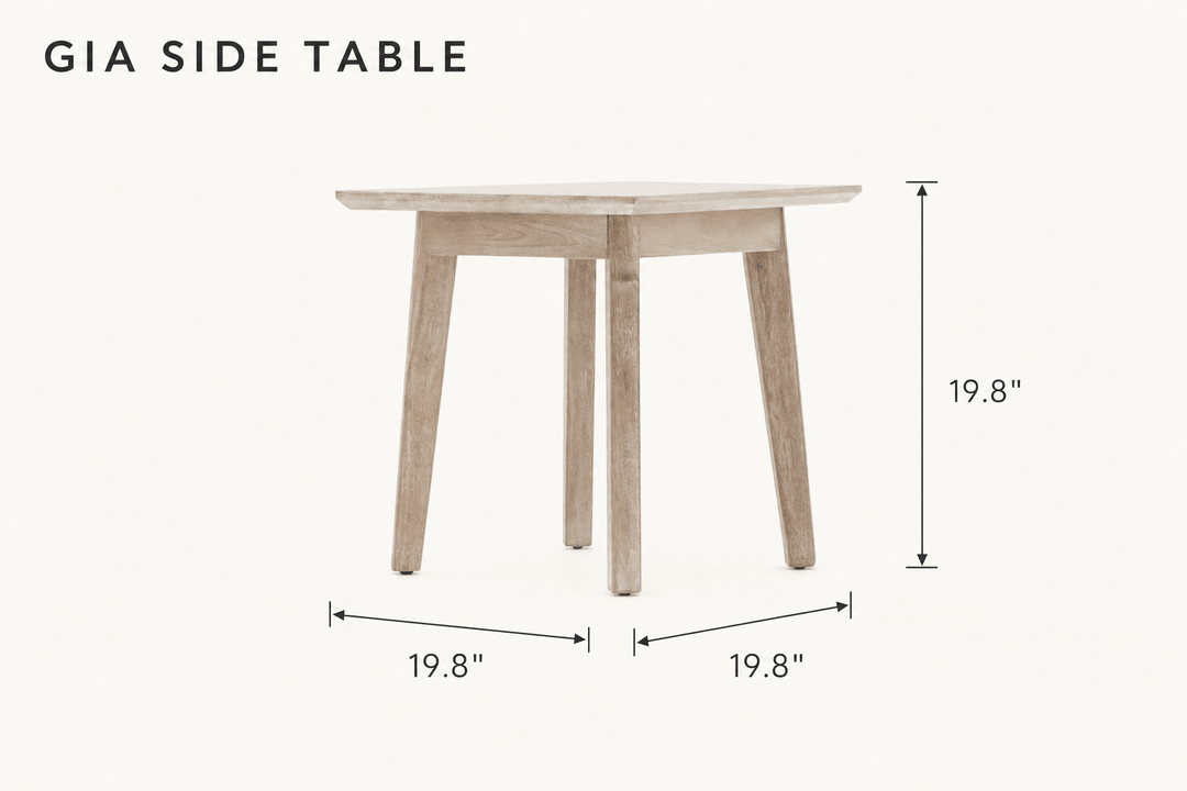 Gia Side Table dimensions - What&