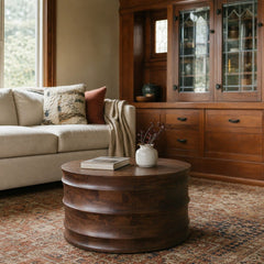 Global Coffee Table styled in Portland Laurelhurst Tudor cottage living room - Whats New Furniture