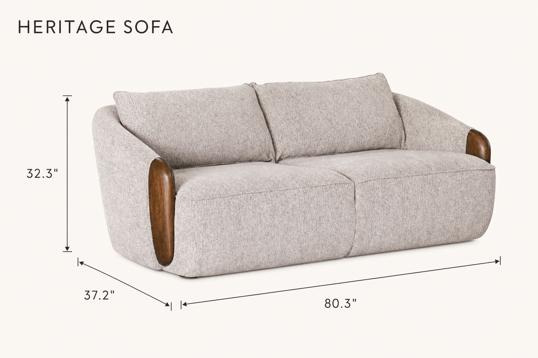 Heritage Sofa dimensions - What&