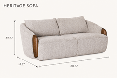Heritage Sofa dimensions - What&