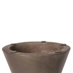 Hourglass concrete side table in Bronze surface texture closeup - cast concrete finish - Whats New Furniture Portland OR