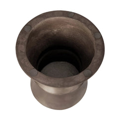 Hourglass concrete side table underside view showing felt-padded base - LH Imports - Whats New Furniture Portland OR