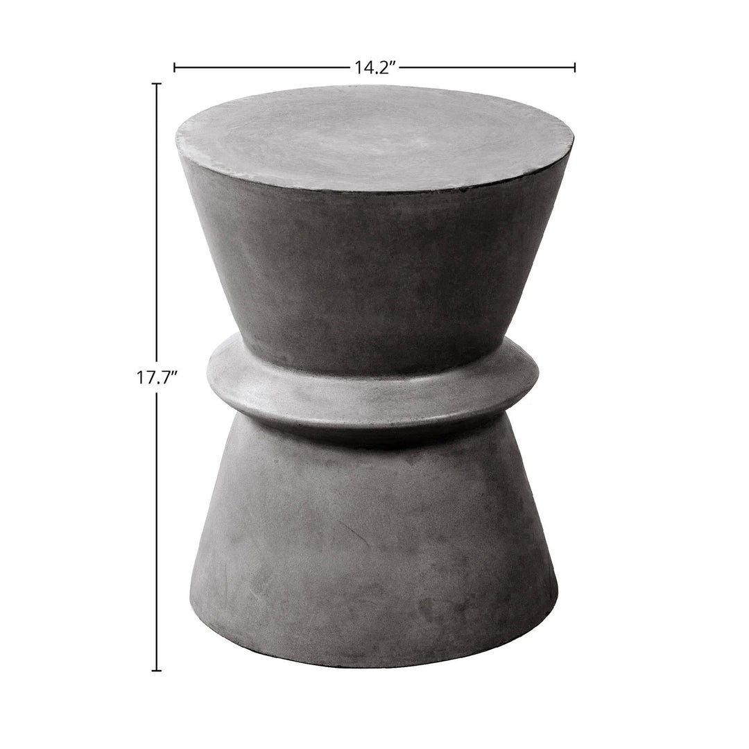 Hourglass Concrete Side Table - Whats New Furniture - Portland, Oregon