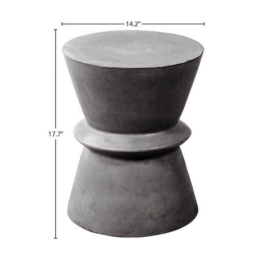 Hourglass Concrete Side Table - Whats New Furniture - Portland, Oregon