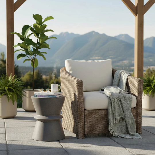 Hourglass Concrete Side Table - Whats New Furniture - Portland, Oregon