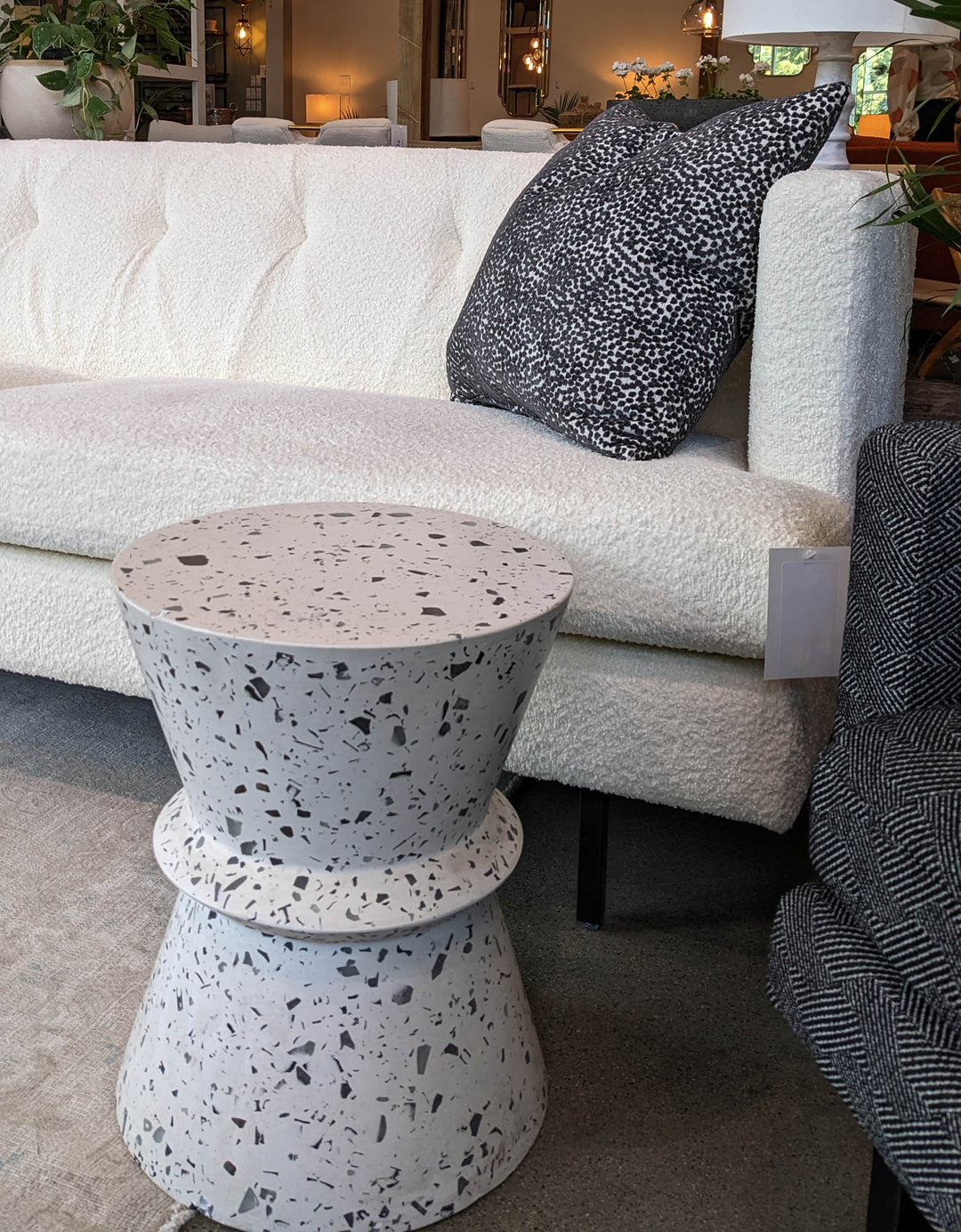 Hourglass Concrete Side Table - Whats New Furniture - Portland, Oregon