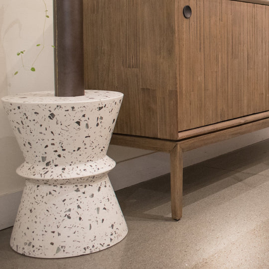 Hourglass Concrete Side Table - Whats New Furniture - Portland, Oregon
