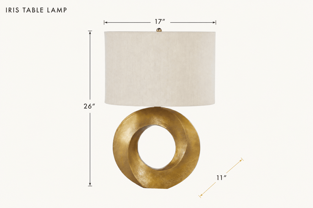 Iris Table Lamp dimensions - What&