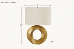 Iris Table Lamp dimensions - What&