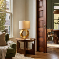 Iris Table Lamp styled in Portland NW 23rd Victoriwith bay window living room - Whats New Furniture