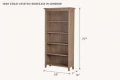 Irish Coast Lifestyle Bookcase in Sundried dimensions - What&