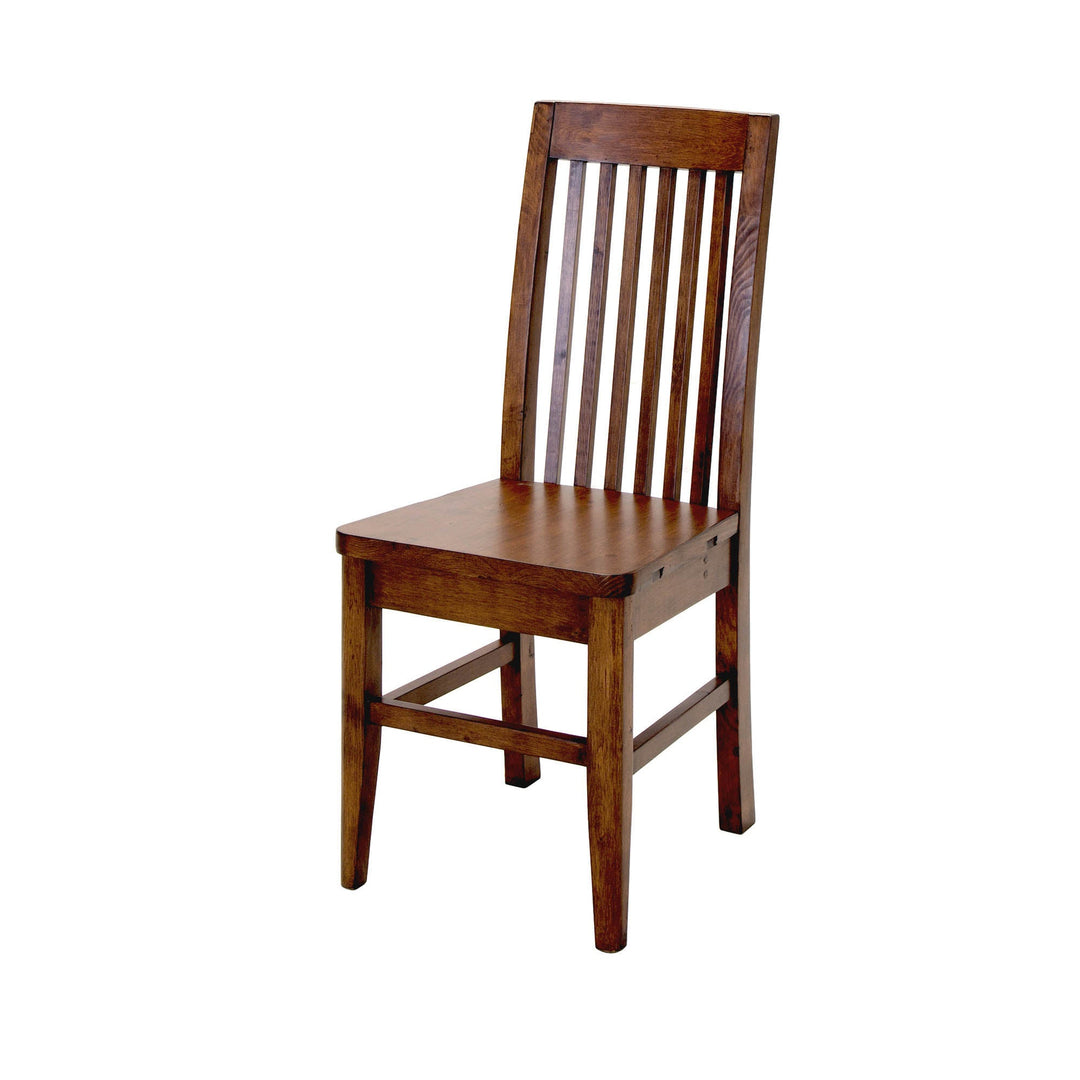 Irish Coast Slat Back Dining Chair in African Dusk, three-quarter angle - Whats New Furniture