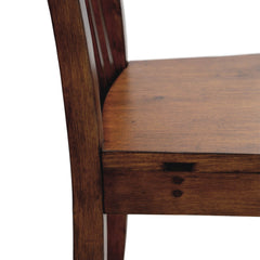 Irish Coast Slat Back Dining Chair in African Dusk, seat/back detail view - Whats New Furniture