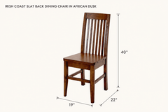Irish Coast Slat Back Dining Chair in African Dusk dimensions - What&