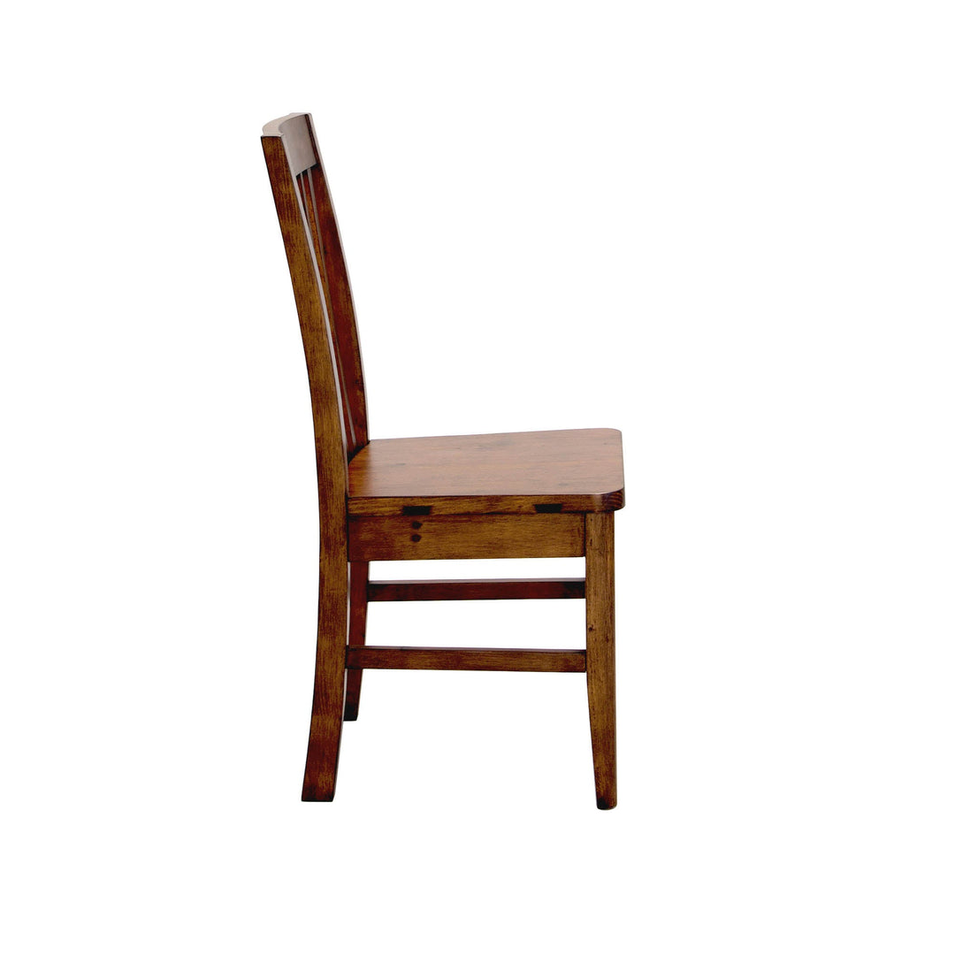 Irish Coast Slat Back Dining Chair in African Dusk, side view - Whats New Furniture