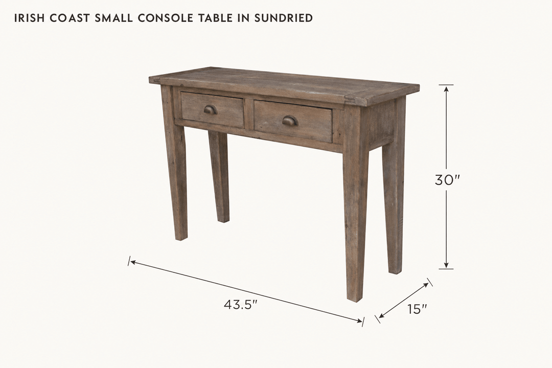 Irish Coast Small Console Table in Sundried dimensions - What&