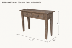 Irish Coast Small Console Table in Sundried dimensions - What&