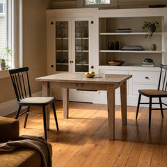 Irish Coast Small Extension Dining Table in Sundried styled in Portland Irvington foursquare with original built-ins dining room - Whats New Furniture