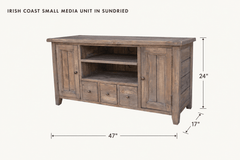 Irish Coast Small Media Unit in Sundried dimensions - What&