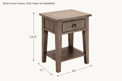 Irish Coast Small Side Table in Sundried dimensions - What&