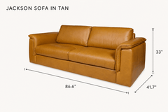 Jackson Sofa in Tan dimensions - What&
