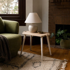 Juliet Side Table styled in Portland NW 23rd Victoriwith bay window living room - Whats New Furniture