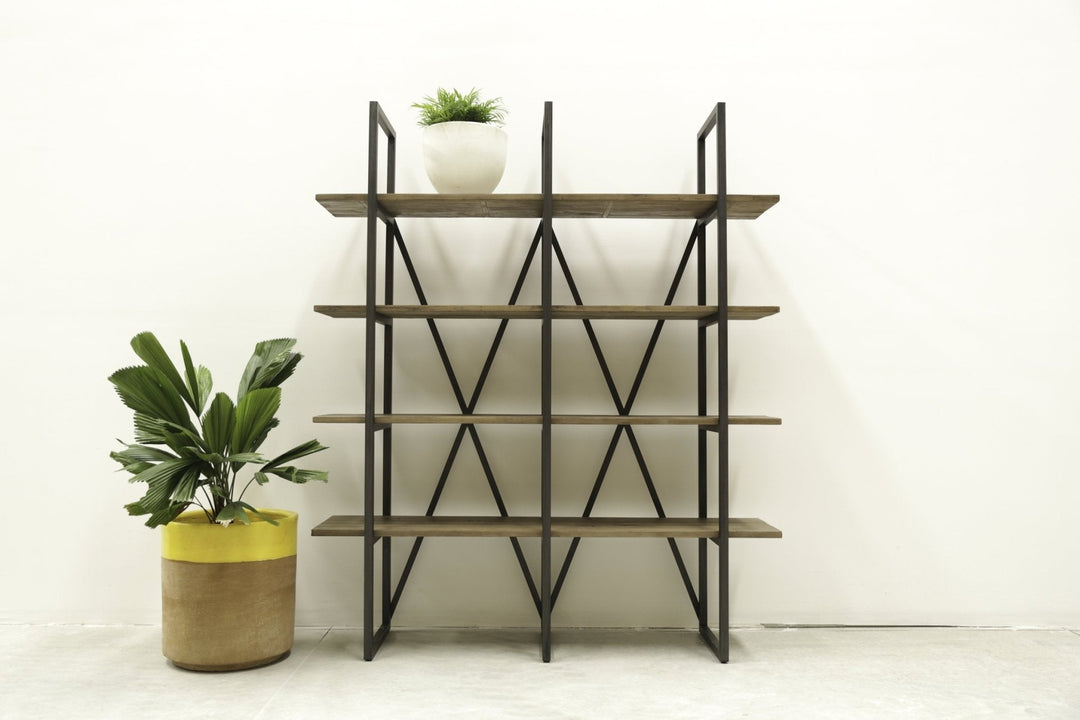 Kenya Large Bookcase in Salvaged Grey - bookcase by LH Imports - Whats New Furniture Portland OR
