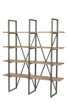 Kenya Large Bookcase in Salvaged Grey - bookcase by LH Imports - Whats New Furniture Portland OR