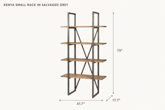 Kenya Small Rack in Salvaged Grey dimensions - What&