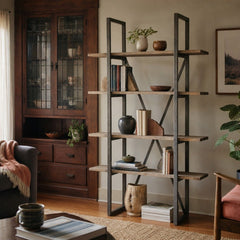 Kenya Small Rack in Salvaged Grey styled in Portland Montavillcottage living room - Whats New Furniture