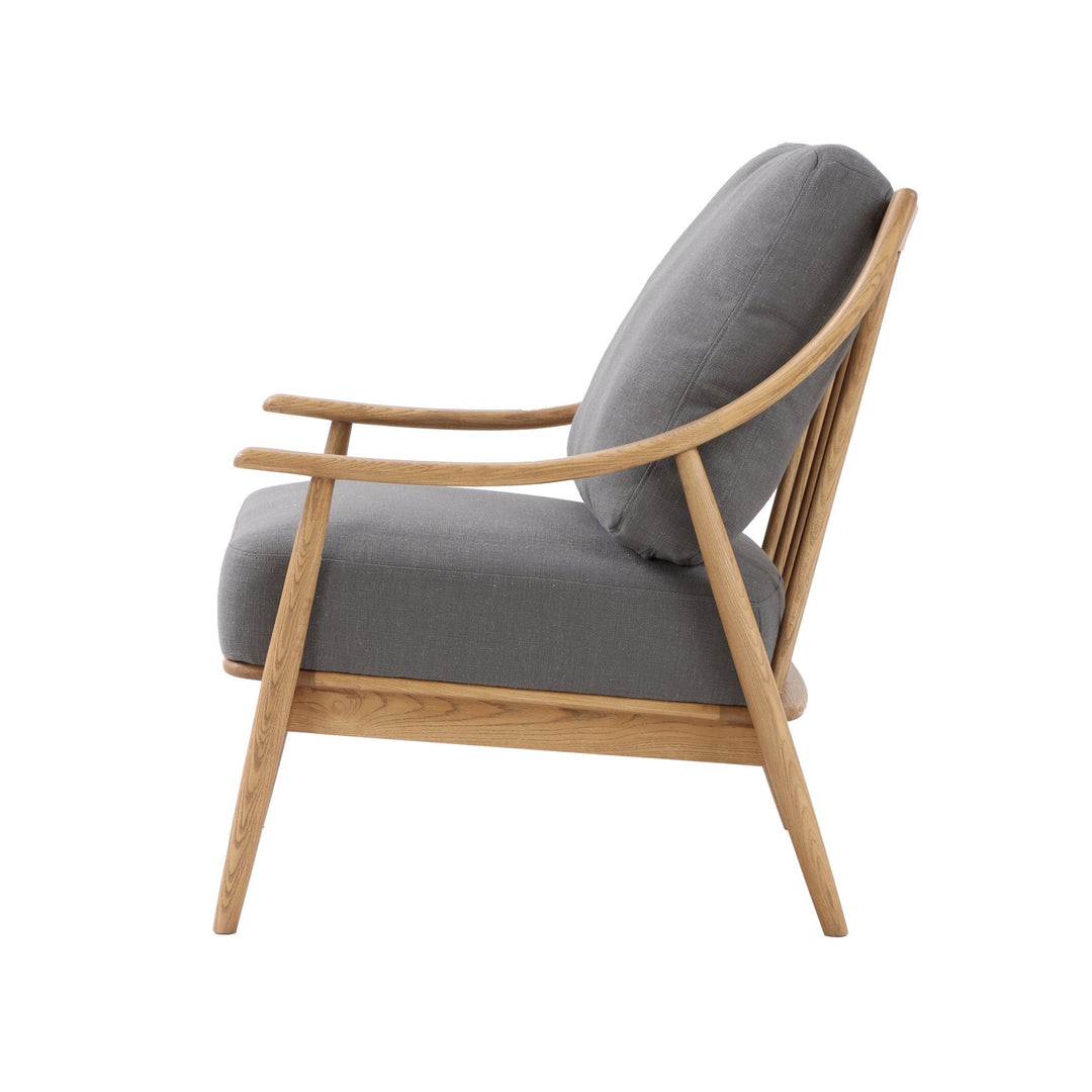 Kinsley Club Chair - Stormy Grey/Natural Frame - Whats New Furniture Portland OR