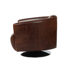 Lannister Swivel Club Chair in Brown - accent chair by LH Imports - Whats New Furniture Portland OR