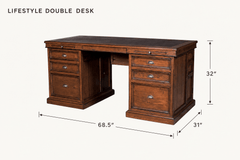 Lifestyle Double Desk dimensions - What&