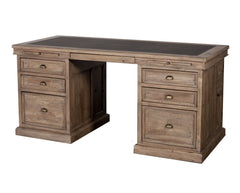 Lifestyle Double Desk in Sundried - desk by LH Imports - Whats New Furniture Portland OR