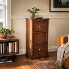 Lifestyle File Cabinet in African Dusk styled in Portland St. Johns bungalow living room - Whats New Furniture