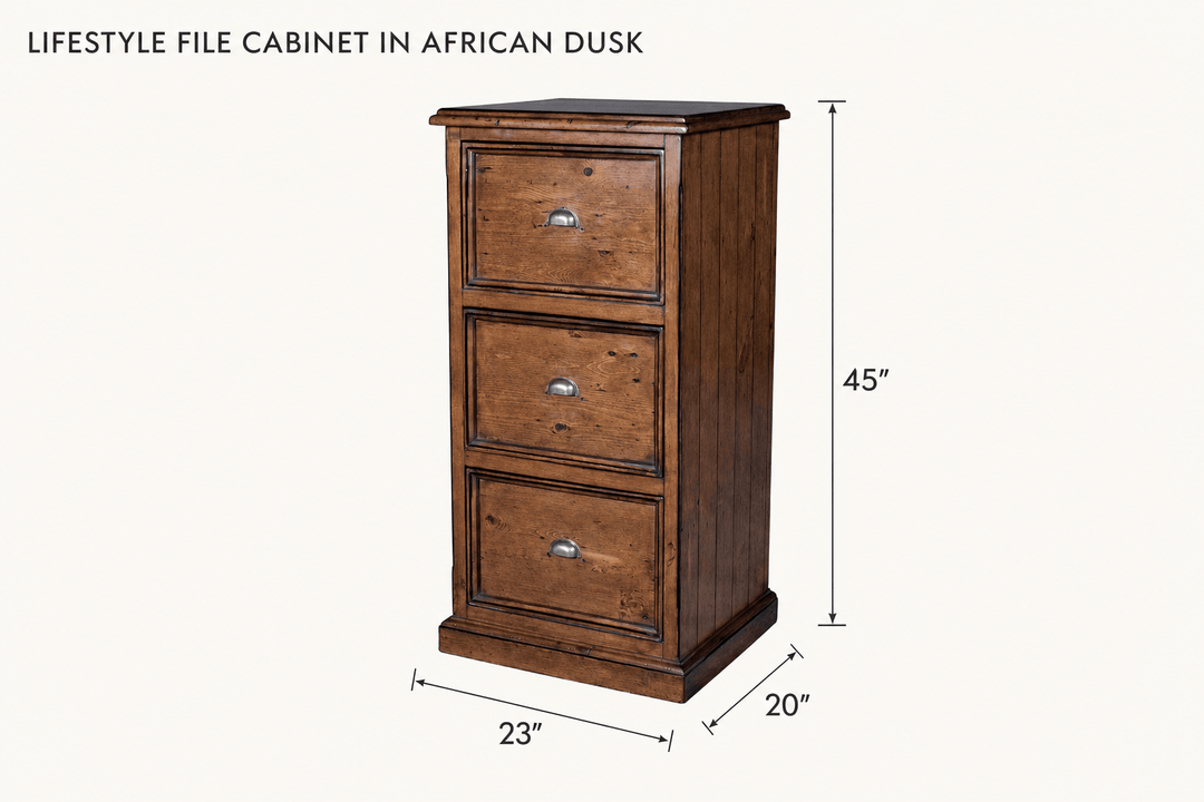 Lifestyle File Cabinet in African Dusk dimensions - What&