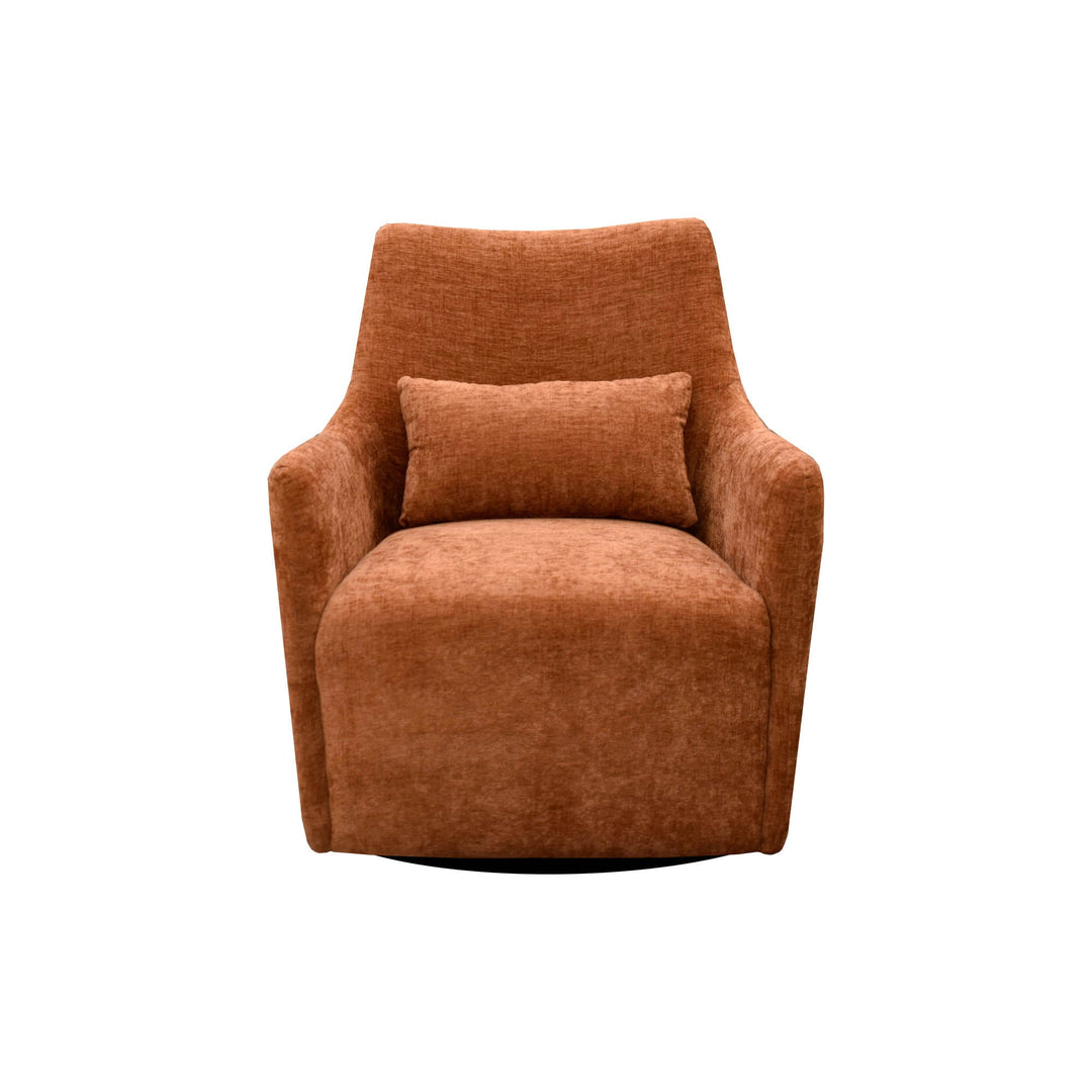 Lilith Swivel Chair - Brick Chenille - Whats New Furniture Portland OR
